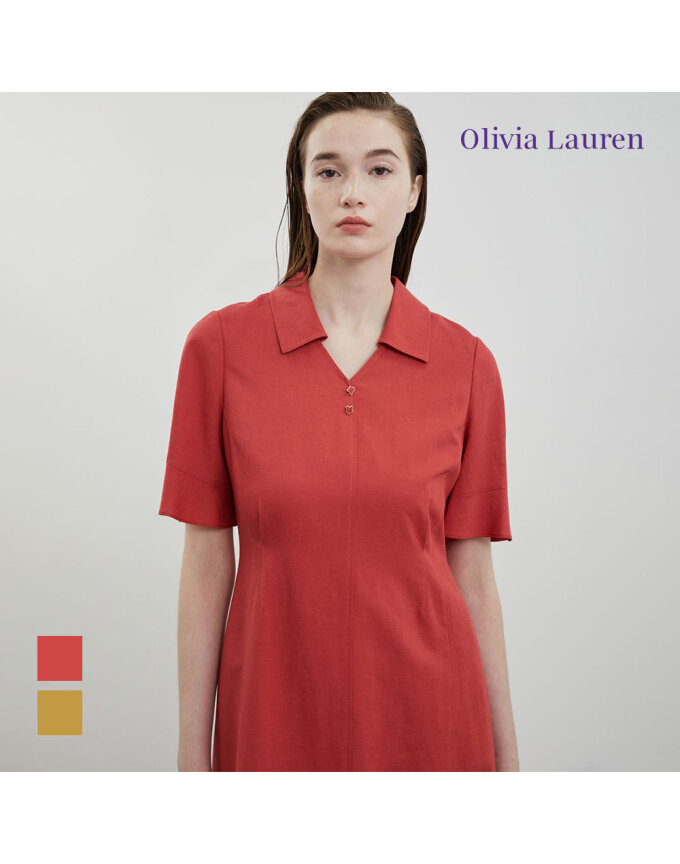 [OLIVIA LAUREN] 핏엔 플레어 린넨 원피스_VOCOA4M4211