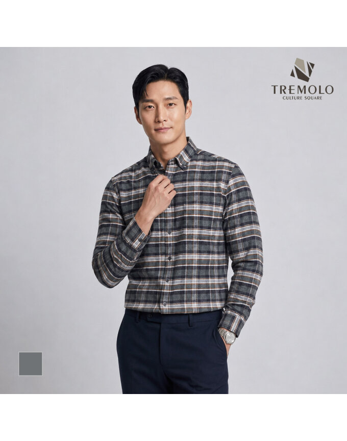 [TREMOLO] 체크패턴 면100 셔츠_TRNNL3F8551