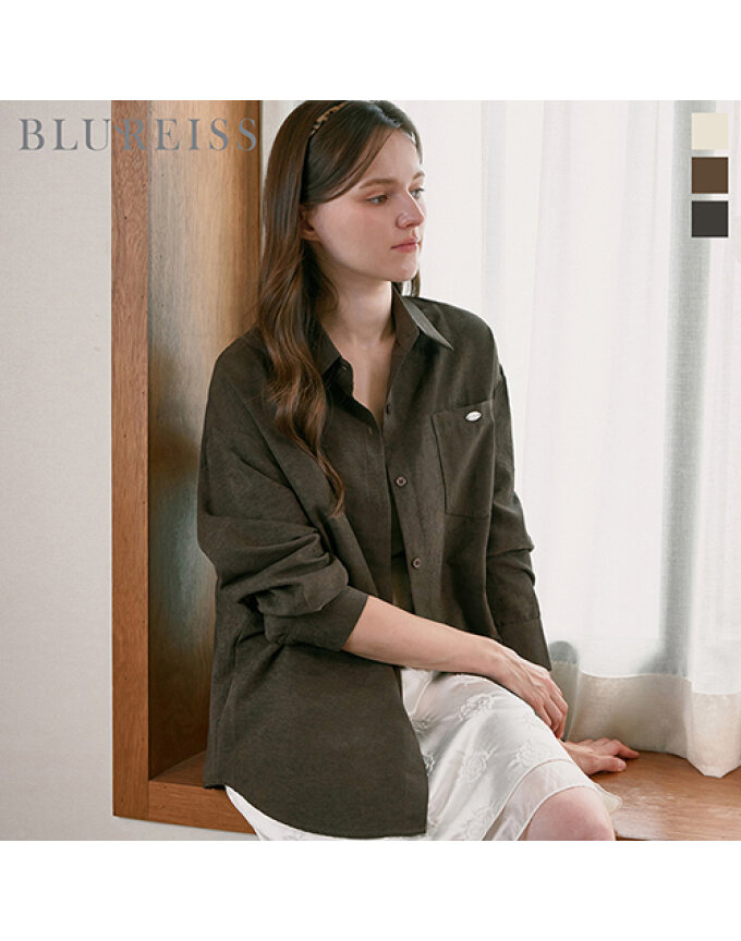 팬던트 포인트 셔츠카라 블라우스_BI6F1BL5301