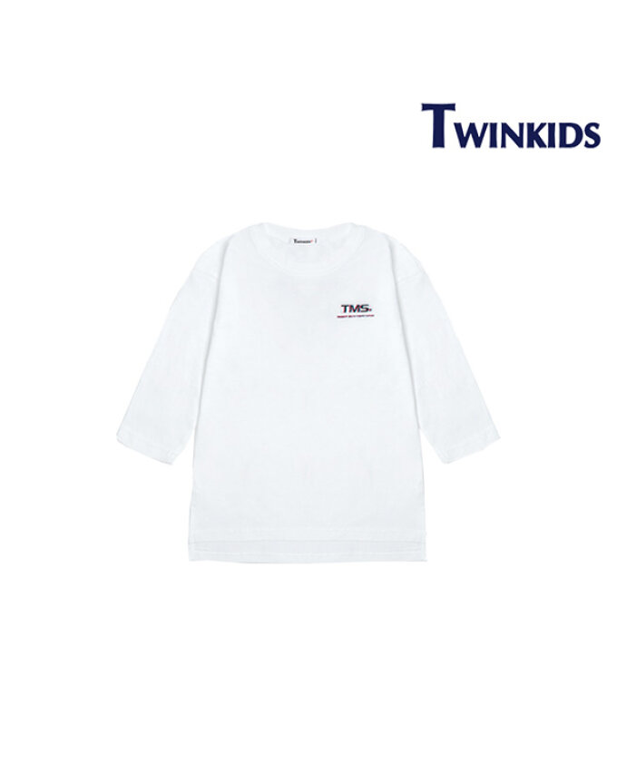 [트윈키즈] 오버핏 글리치 싱글티(TAST2T03_WH)