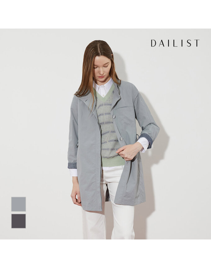 [DAILIST] 하이넥 스트링 트렌치코트_MDEEB4Y1321