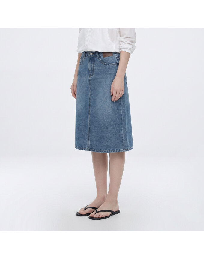 KARRA 블루데님A라인스커트_A6M0253