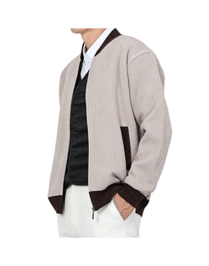 [BENEST] 베네스트 남성용 블루종 시보리 니트 집업 Model No_N2-3G059