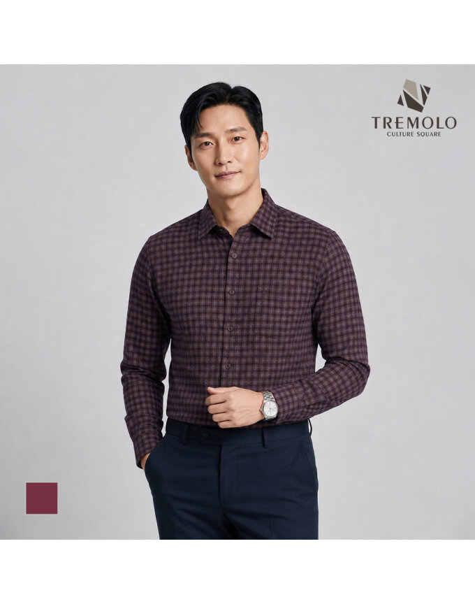 [TREMOLO] 체크패턴 포켓 셔츠_TRBNL3F8461