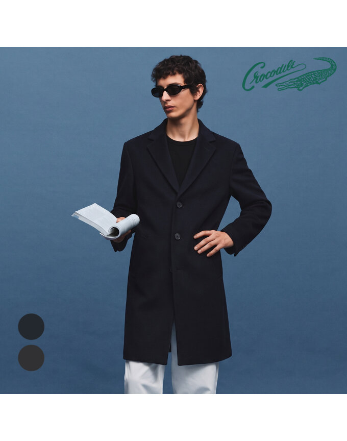 [TAG가 560,000원] 크로커다일 남성 캐시미어 혼방 클래식 오버코트 CDAA5CT4123