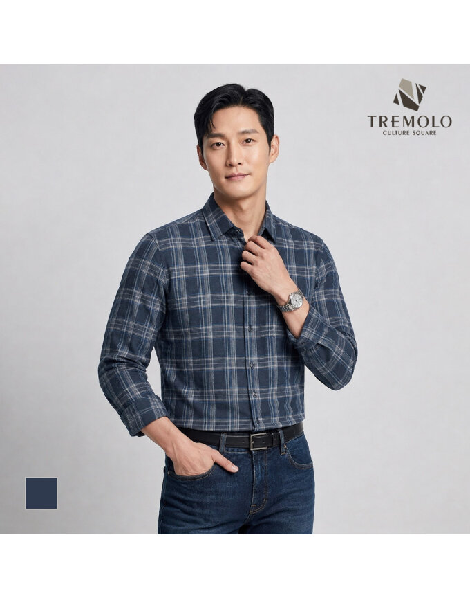 [TREMOLO] 체크패턴 캐주얼 셔츠_TRBNL3F8471