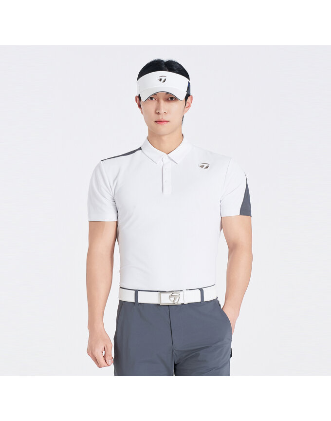 남성 T라인 카라 반팔 티셔츠 T8031TO2142-100