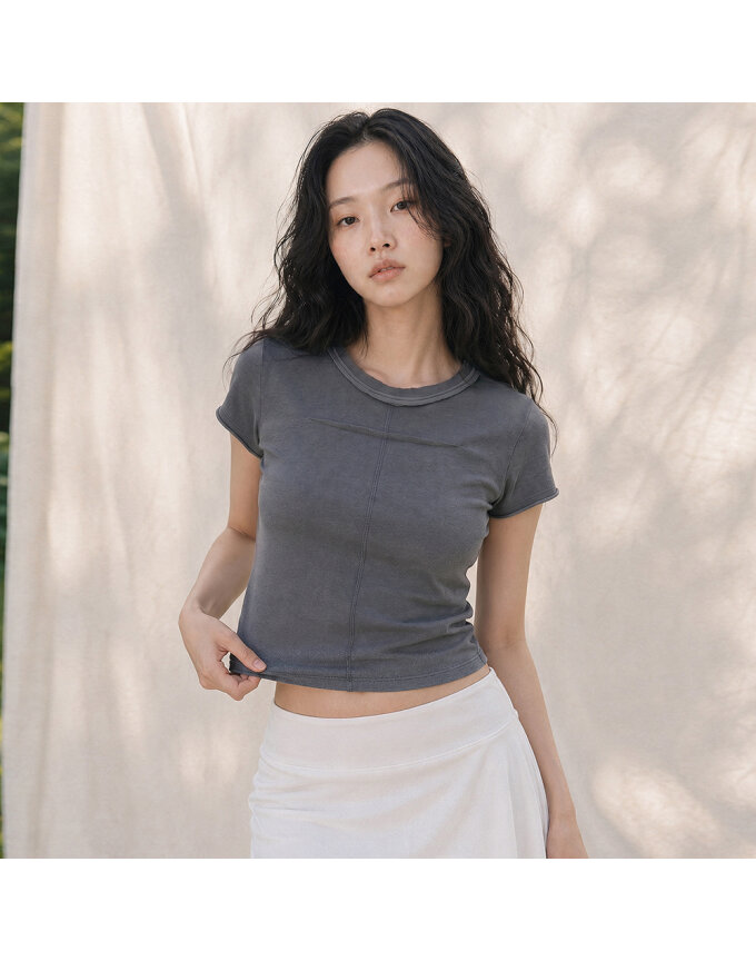 PIGMENT T-SHAPED PINTUCK T-SHIRT_T416TP115