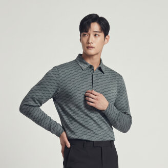 패턴 카라 티셔츠_1J55131